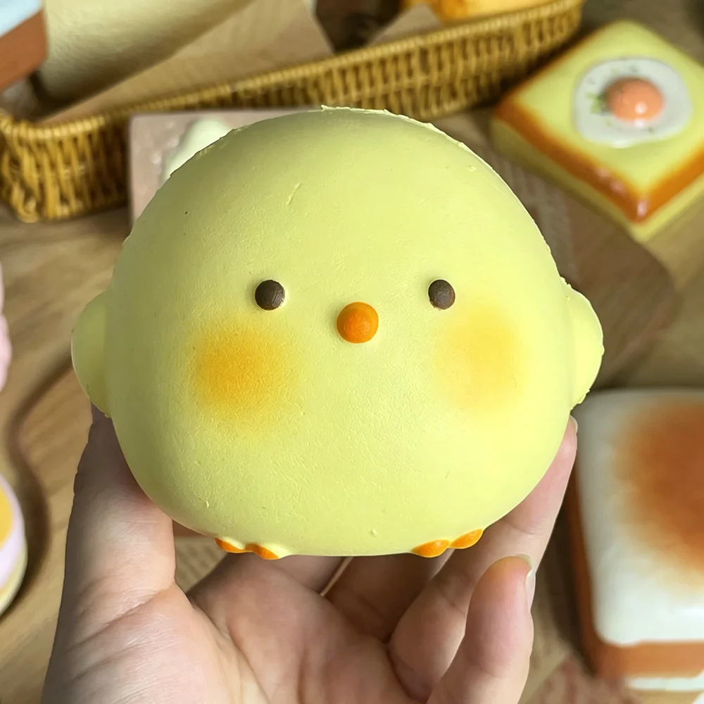 Cute Giant Chick Squishy Toy Slow-Rising Stress Relief Sensory Fidget Toy Best Gifts For Friends Family