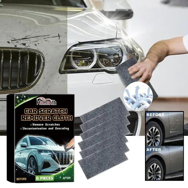 A Top Quality 6Pcs Nano Sparkle Cloth Car Scratch Remover Reusable Paint Repair Auto Care