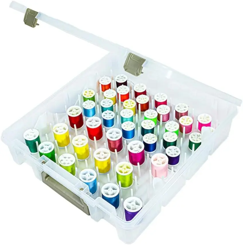 

Super Satchel Thread Box - Versatile Thread Storage for Sewing, Embroidery, and Quilting - 108 Pegs, Portable Design, Compati