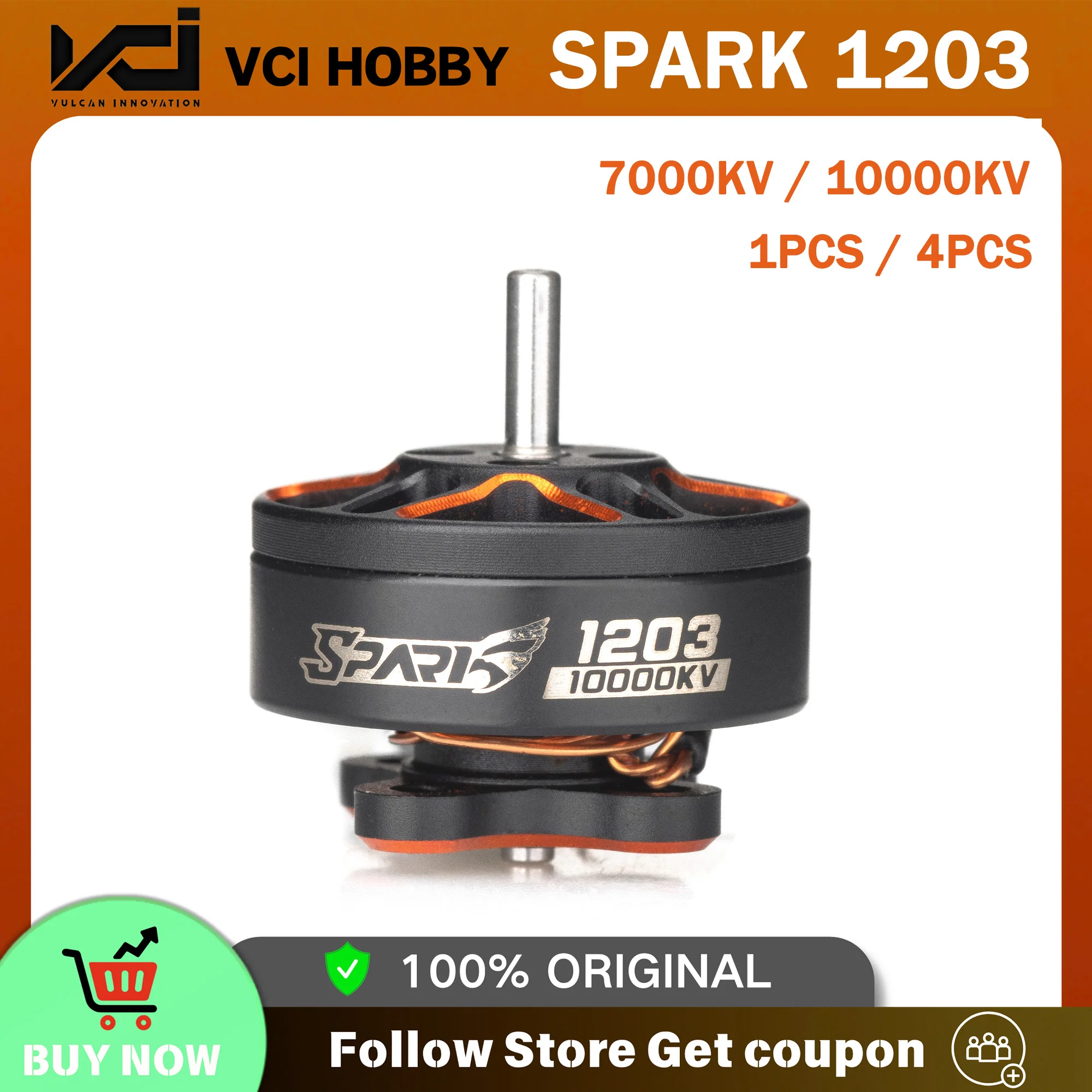 VCI SPARK 1203 Brushless Motor 7000KV 10000KV 2-3S for 2 2.5 Inch 65mm 75mm 85mm Tinywhoop Cinewhoop Micro FPV Drone Parts