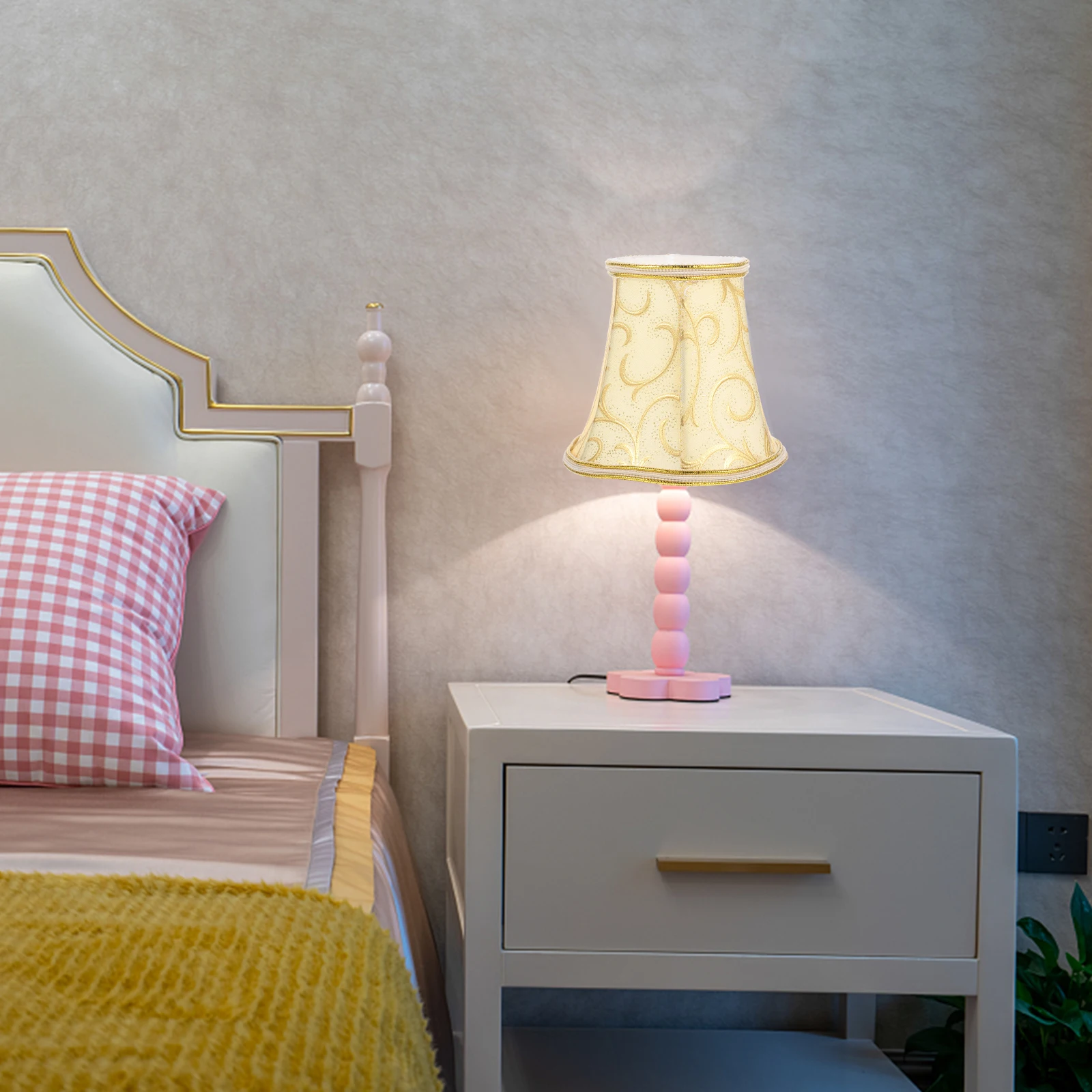 

1Pcs Cloth Lampshade European Style Table Wall Lamp Cover Home Decor Natural Warm Atmosphere Lamp Shade Cloth Lampshade