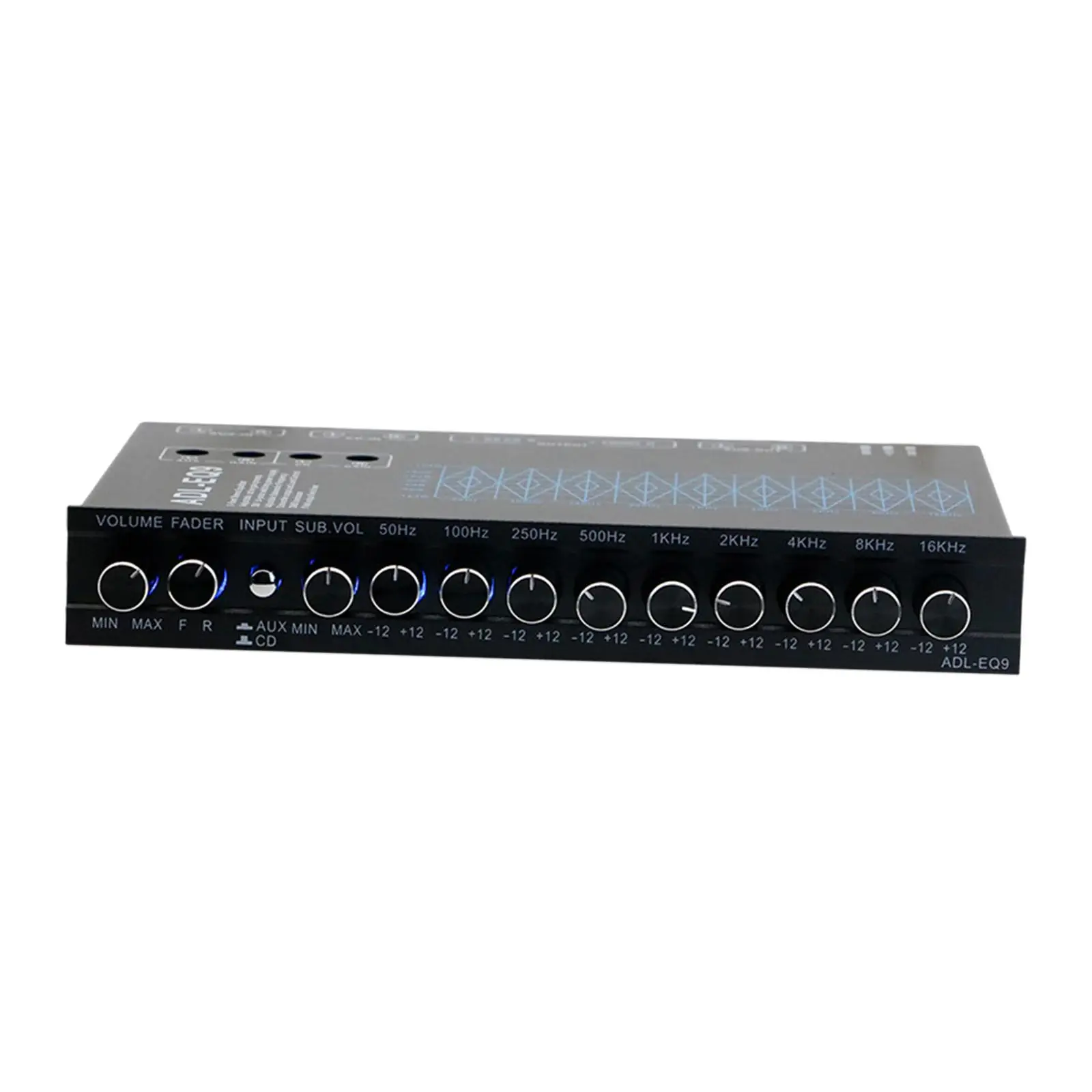 9 Band Equalizer Car Audio Equalizer DSP Chip Metal High Performance for Boat RV Car Car Stereo Tone Control Subwoofer Output
