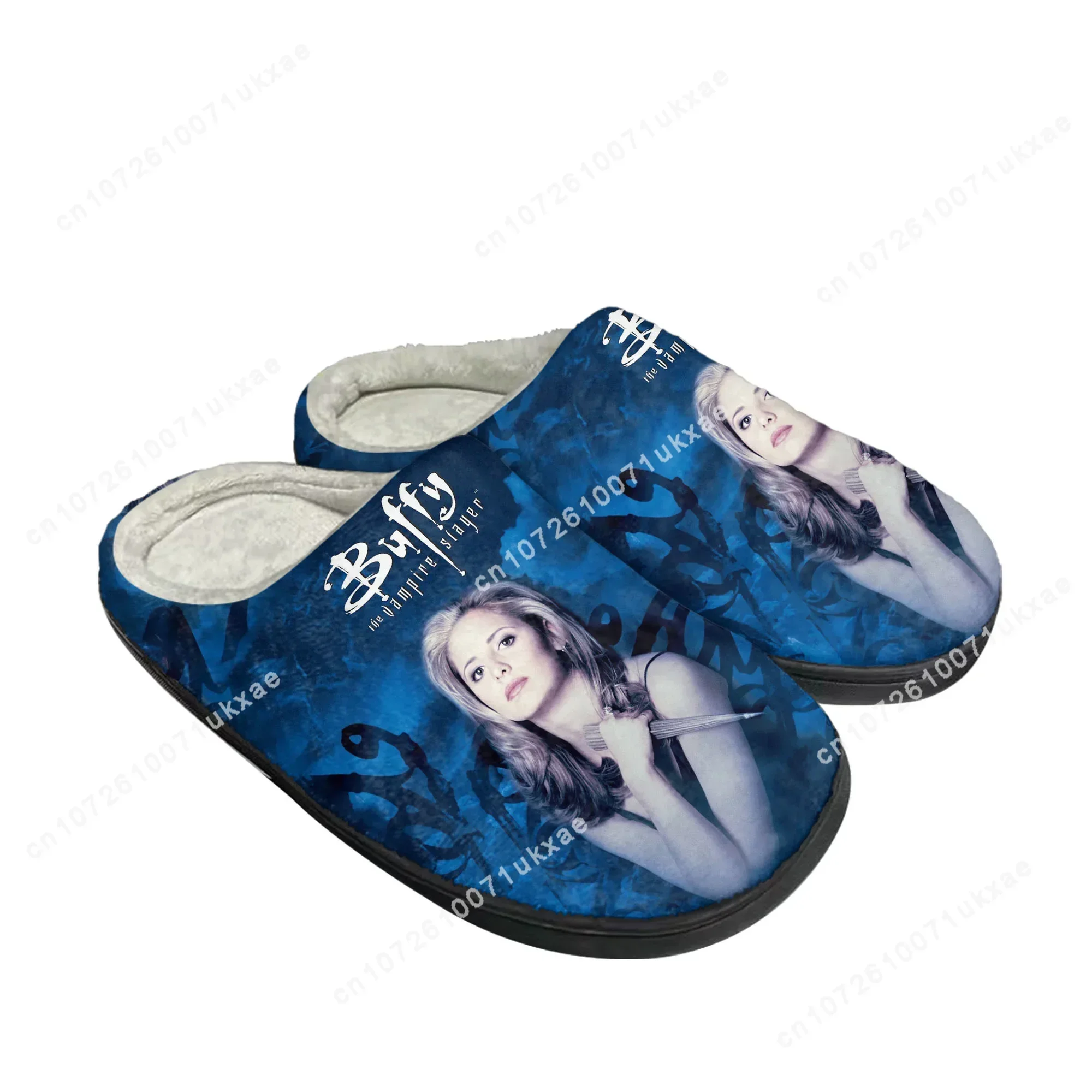 Buffy the Vampire Slayer Home Katoen Slippers Heren Dames Pluche Slaapkamer Casual Warme Schoenen Thermische Slipper Aangepaste schoen