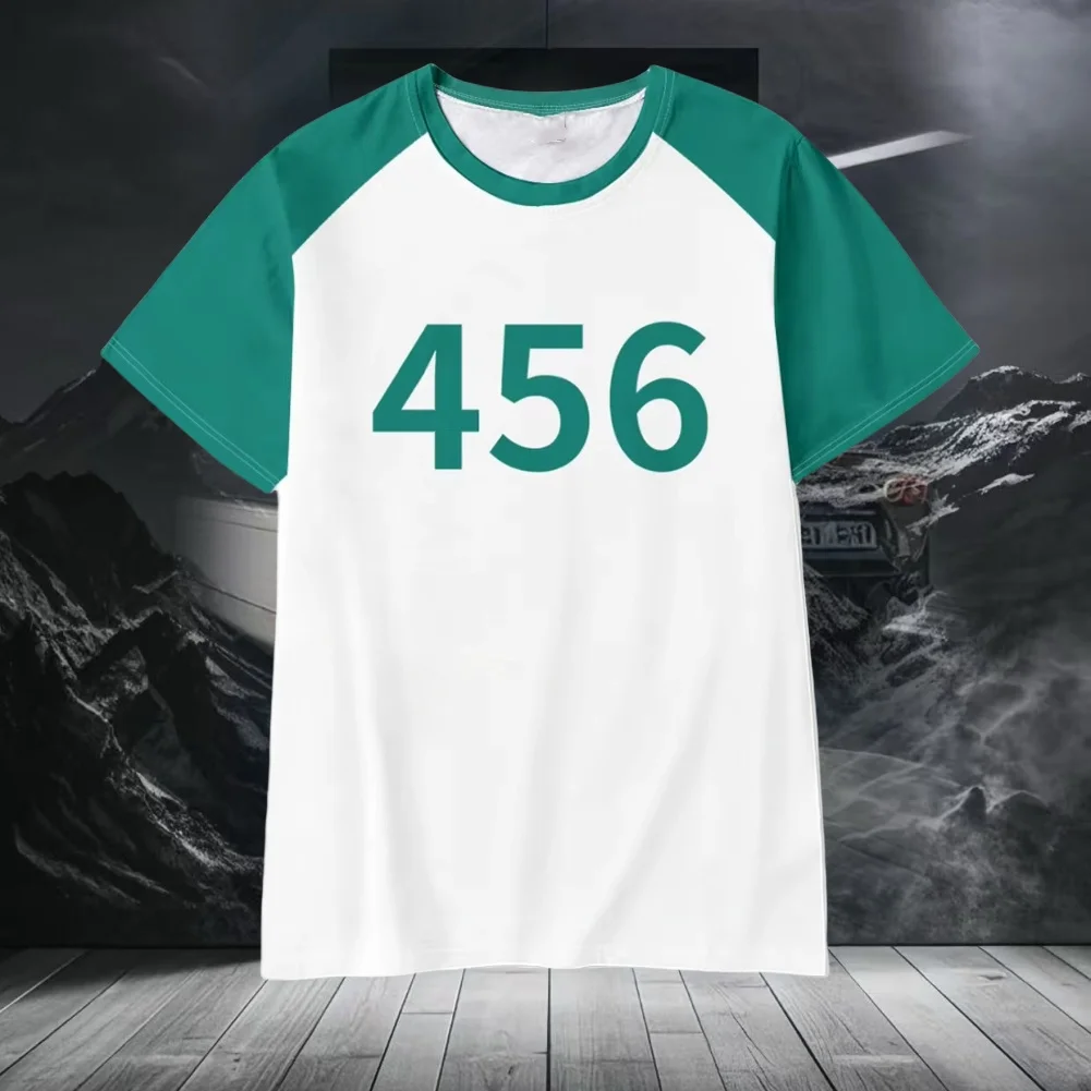 Kalamari Games Cosplay Costume Number T-Shirt Player 456 Party Costumes Unisex Adult Player Costumes Male Female