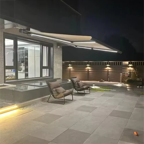 Electric Retractable Heavy Duty Retractable Sunshade Electric Full Roller Shutter Awning