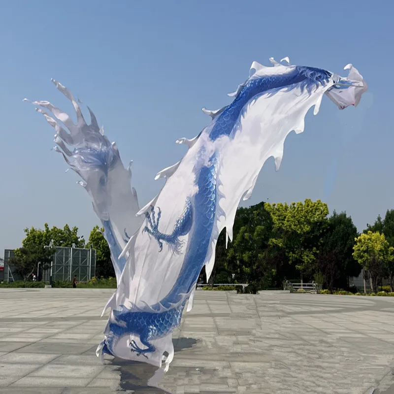 

6m Multi Color Chinese Dance Dragon Tail Accessories Washable Silk Ribbon (Not Include Dragon Head Rope)