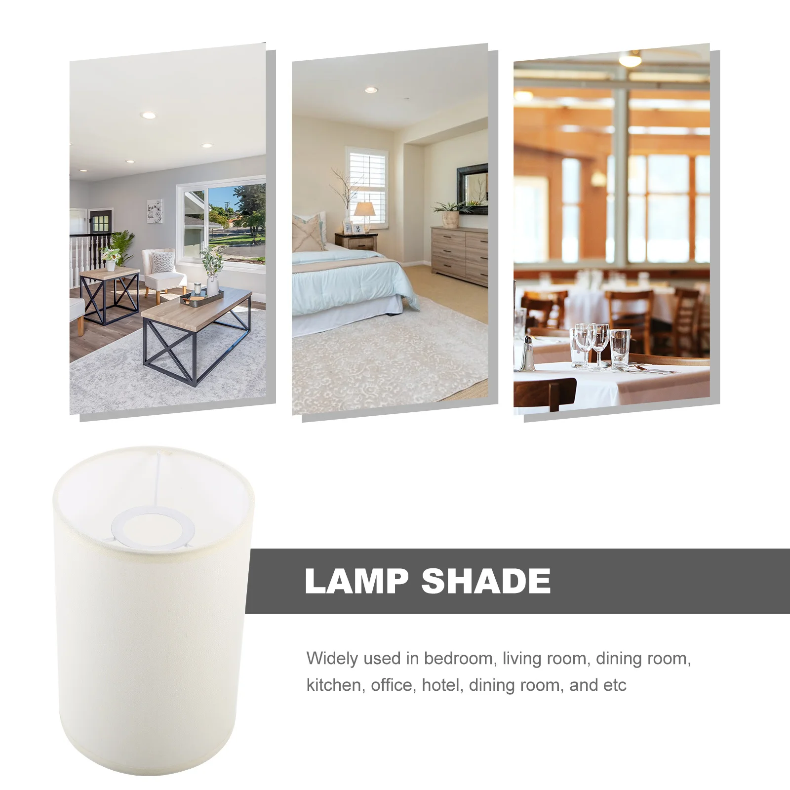 

Round Shade Linen Iron Simple Design Eye Protection Decorative Lighting For Bedroom Living Room Lampshades Small Pendant