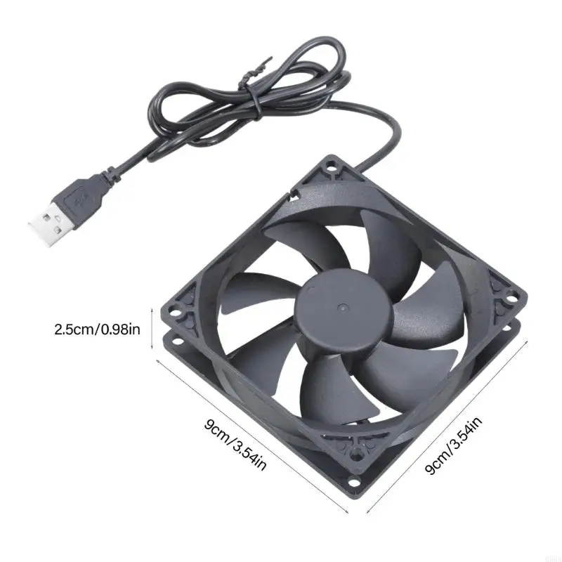 5V USB PC Router Fan 90mm التبريد مروحة التبريد بدون فرش استبدال مروحة التبريد المحمولة لجهاز التوجيه MODEM Box Electronics