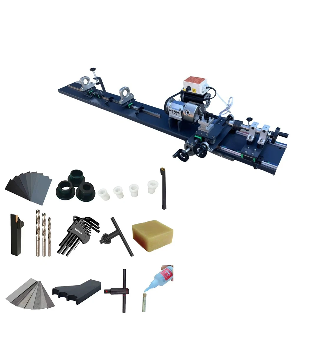 Variable Speed Double Chuck Pool Cue Repair Lathe Machine Snooker Billiard Stick Straighten Service Equipment