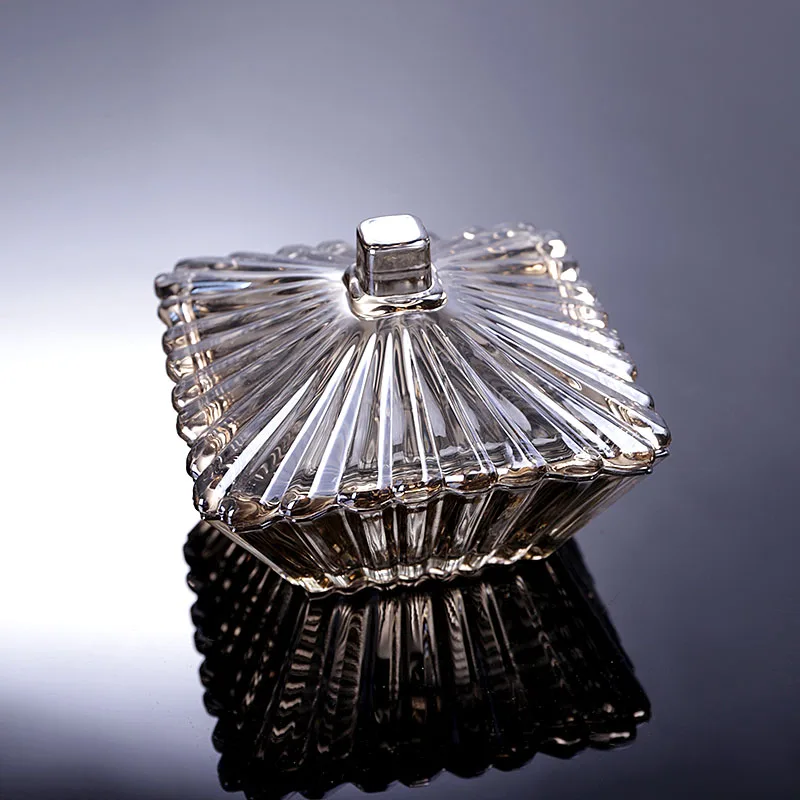 

European-style Creative Dried Fruit Candy Plate Crystal Glass Candy Plate Exquisite Sugar Box Living Room Desktop Decoration