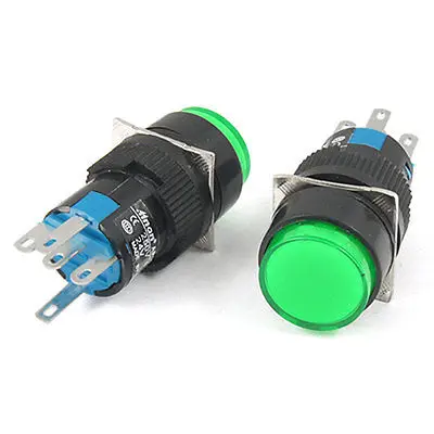 

Panel Mounting Grn Cap Push Button Switch DC 24V