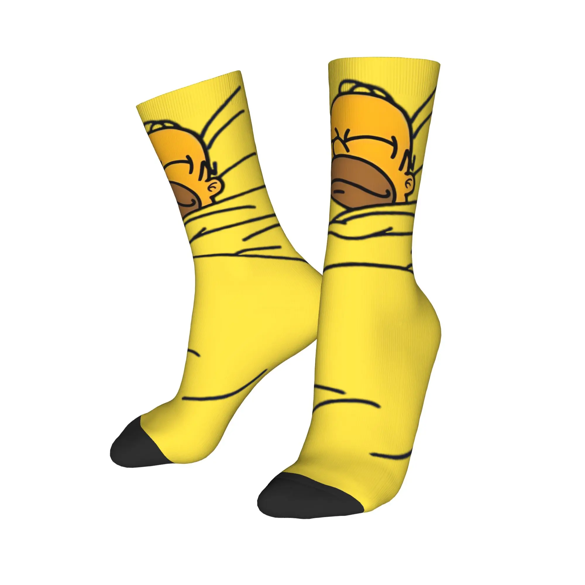 Winter Warm Colorful Men's Women's The S-Simpsons Cartoon Homer Socks  Non-slip Football Socks,
