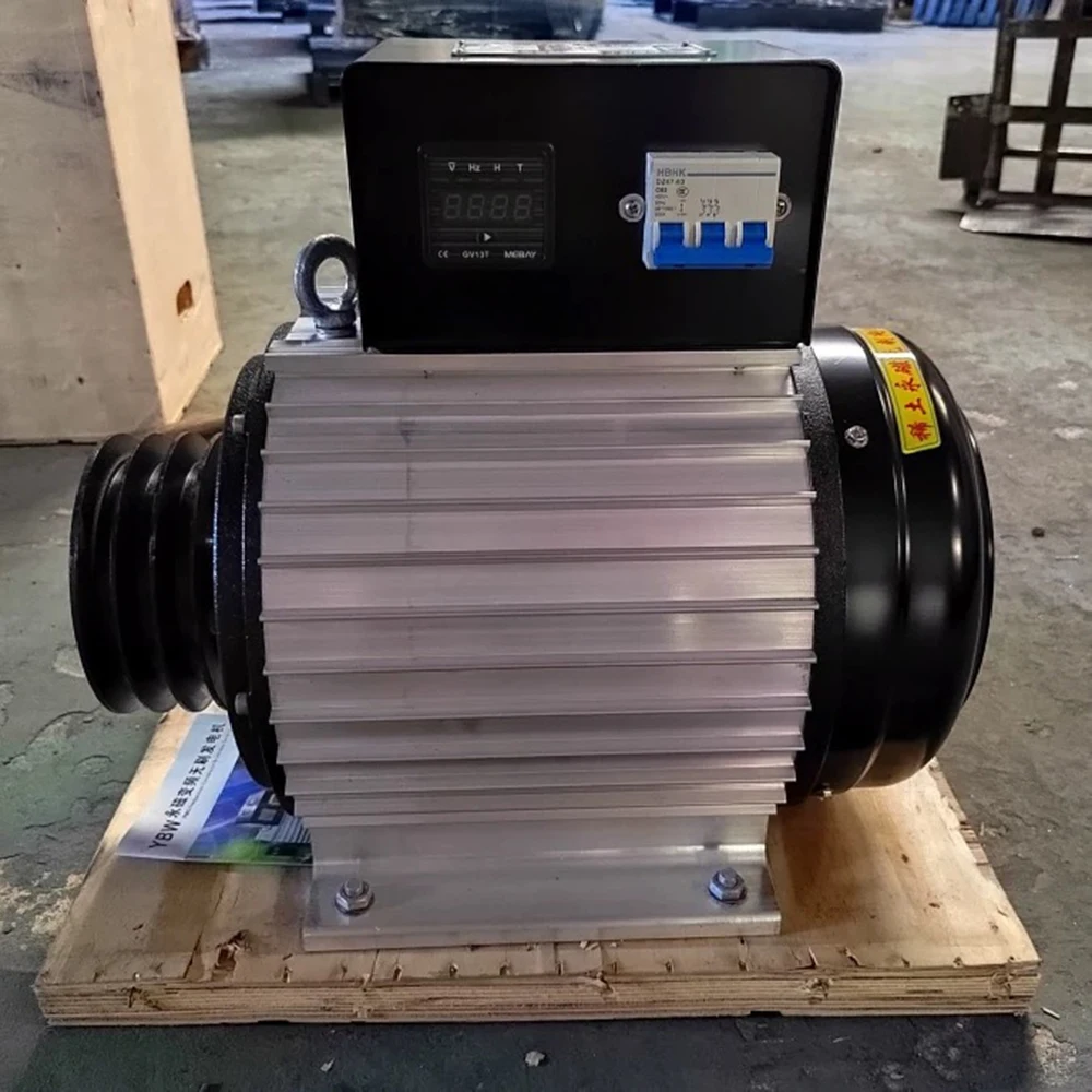 Compact 6KW Permanent Magnet Generator Single Phase 220V Output Current 27A Suitable for Small Production Lines