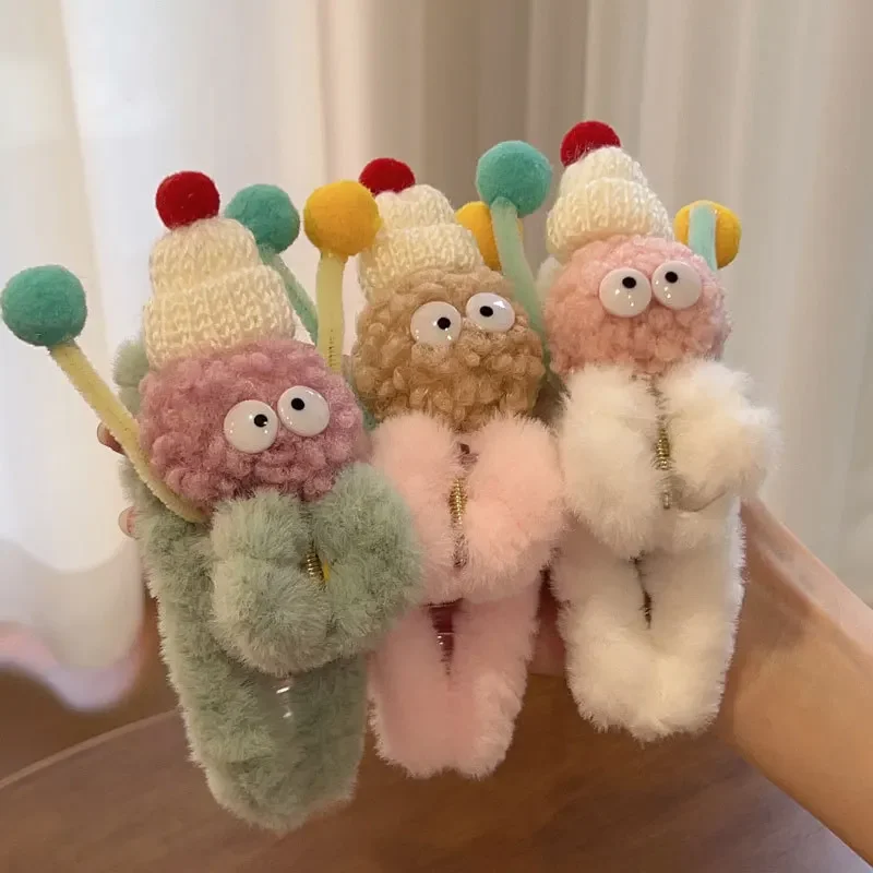 

Очаровательная плюшевая заколка для волос, новый стиль, заколка в виде акулы, аксессуары для волос, стильная меховая заколка для волос, забавная заколка для волос для девочек