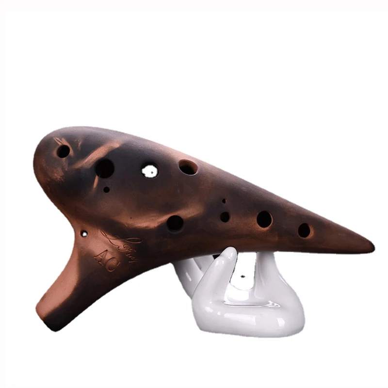 

12 Holes Professional Ocarina Porcelain Advanced Smoked Purple Clay Ceramics Ocarina Flute Beginner Gift Alto AC Treble SC SG SF