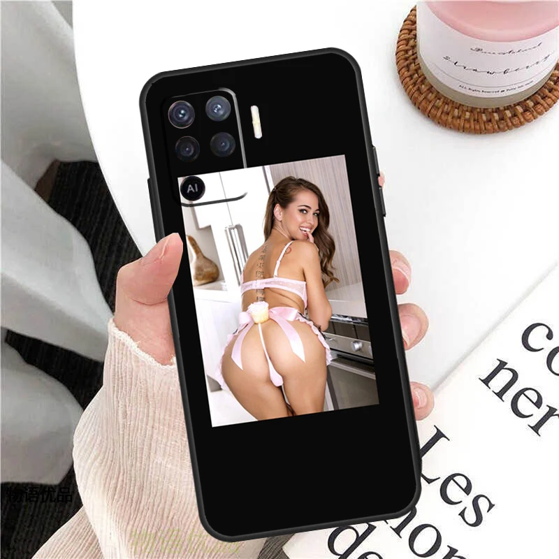 Sexy Schönes Mädchen Mia Khalifa Hülle für Oppo A98 A58 A78 A18 A38 A60 A80 A40 A77 A57 A17 A74 A54 A94 A96 A76 A16 A15 A5 Pro