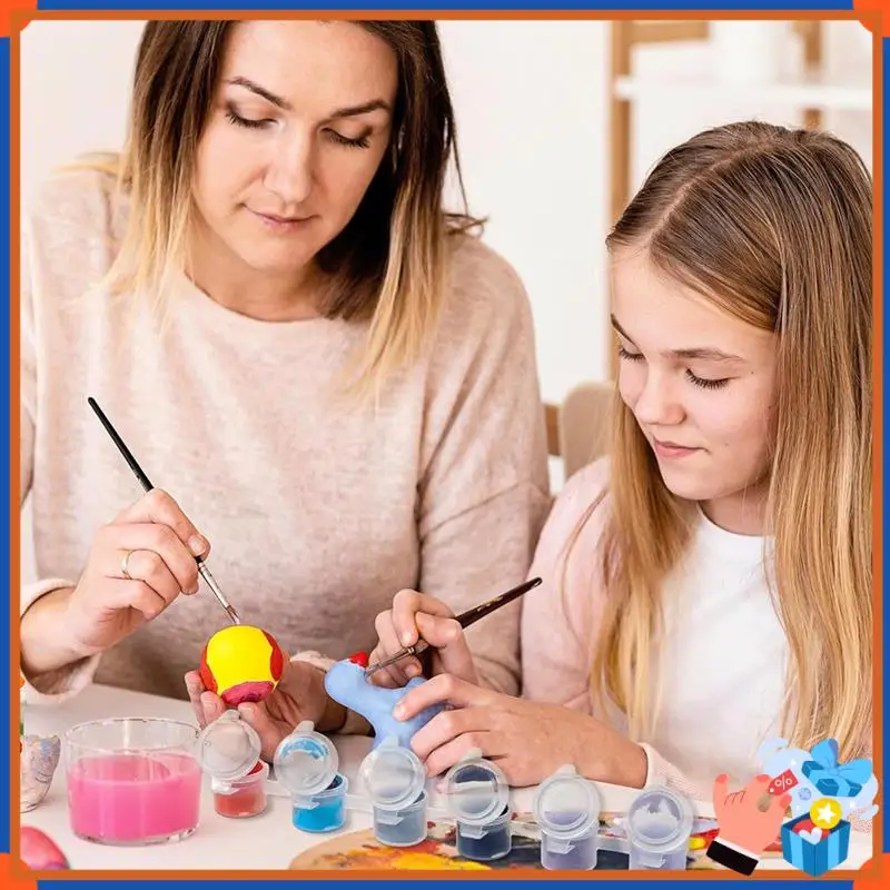 Compact 120 PCS Paint Containers With Lids 40 Strips Paint Containers Acrylic Paint With Lids For Craft Paint Storage Classroom