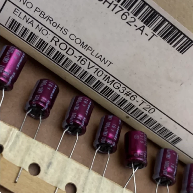 

10PCS-100PCS 100UF 16V Ina ELNA capacitor 16V100UF SILMIC II copper foot STARGET red robe
