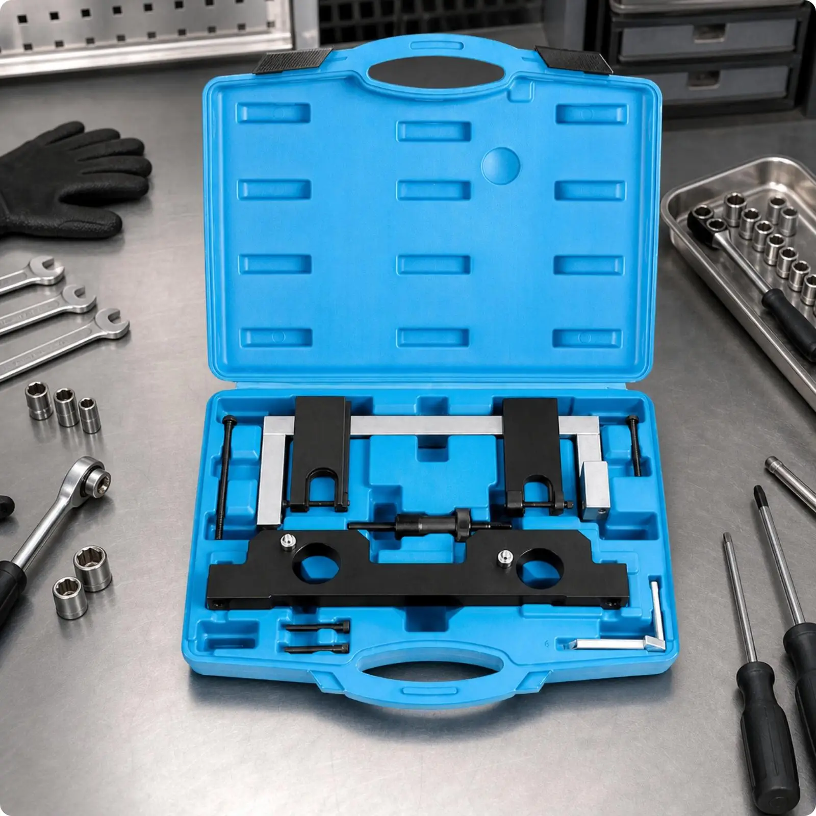Engine Timing Tool Kit for BMW N20 N26 8 Piece Fixer Set with Storage Case for Car Maintenance