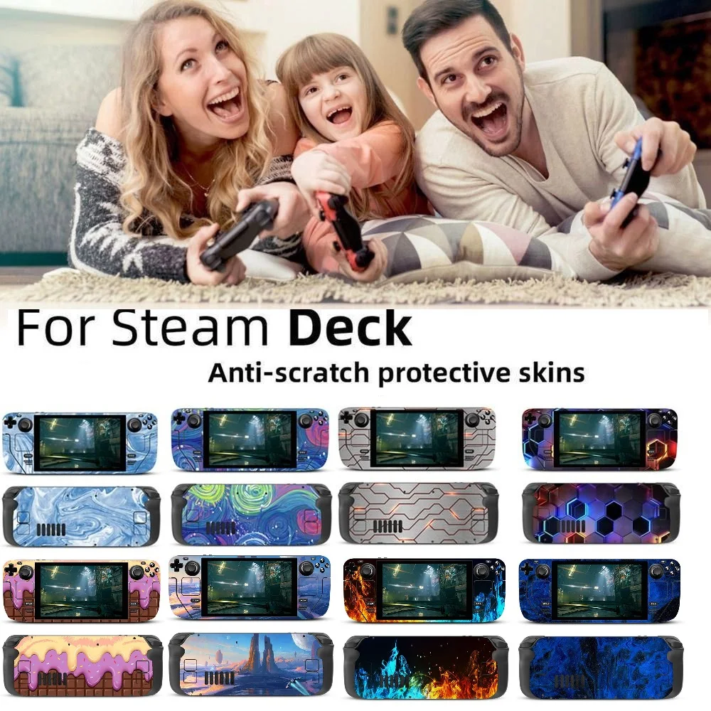 Pegatina de cubierta de vapor antiarañazos, juego completo, pegatina de vinilo de piel estética para consola de válvula, pegatina Premium, decoración de consola de juegos