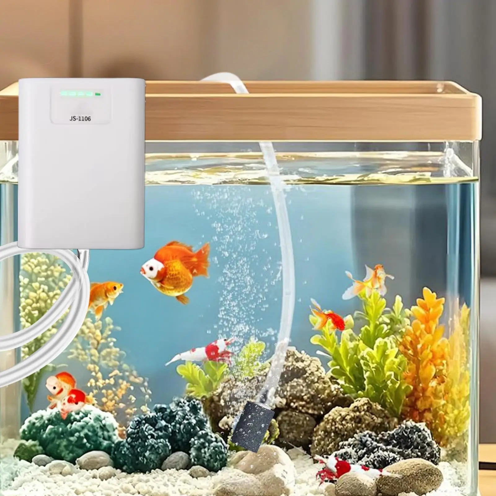 Air Pump For Fish Tank Quiet Stable Oxygen Output Battery Operated Aquarium Pump For Enthusiasts Anglers Keepers Hobbyists
