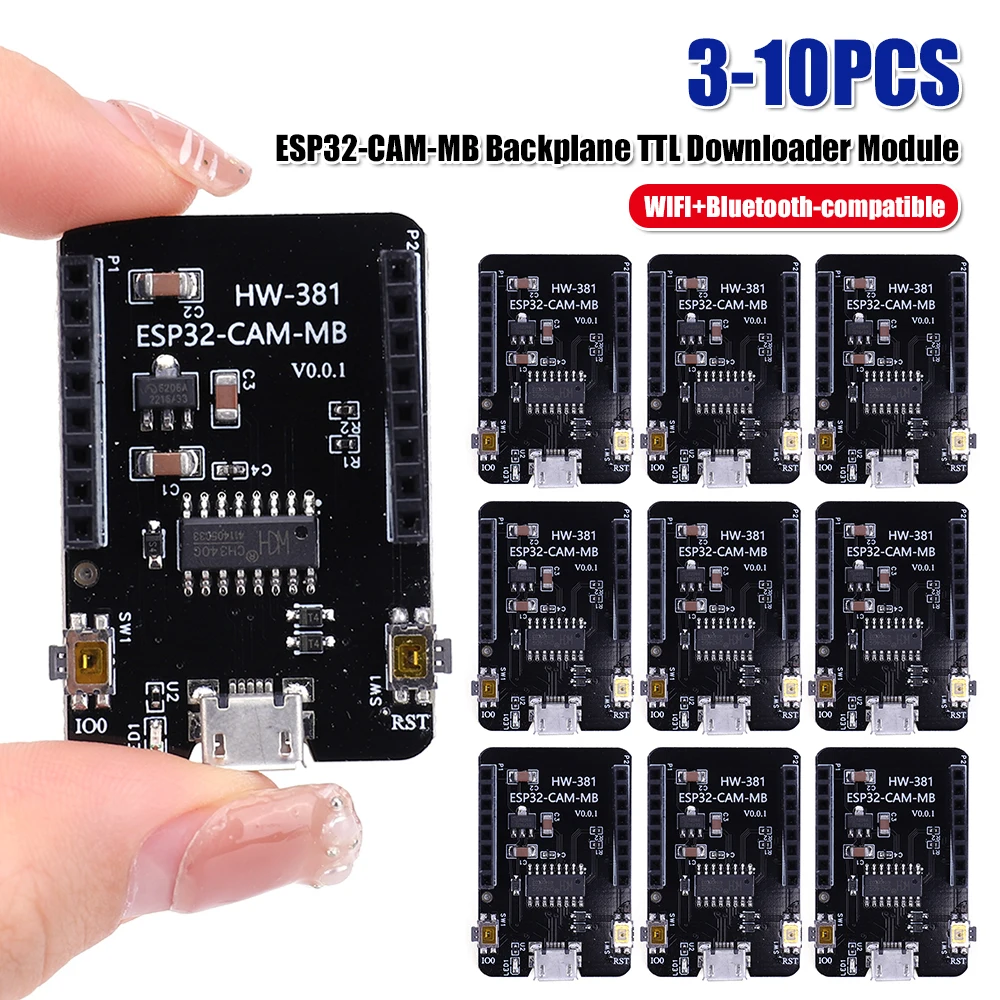 

ESP32-CAM-MB Camera Module CH340 Serial To USB Development Board WIFI+Bluetooth-compatible for ESP32-CAM Module