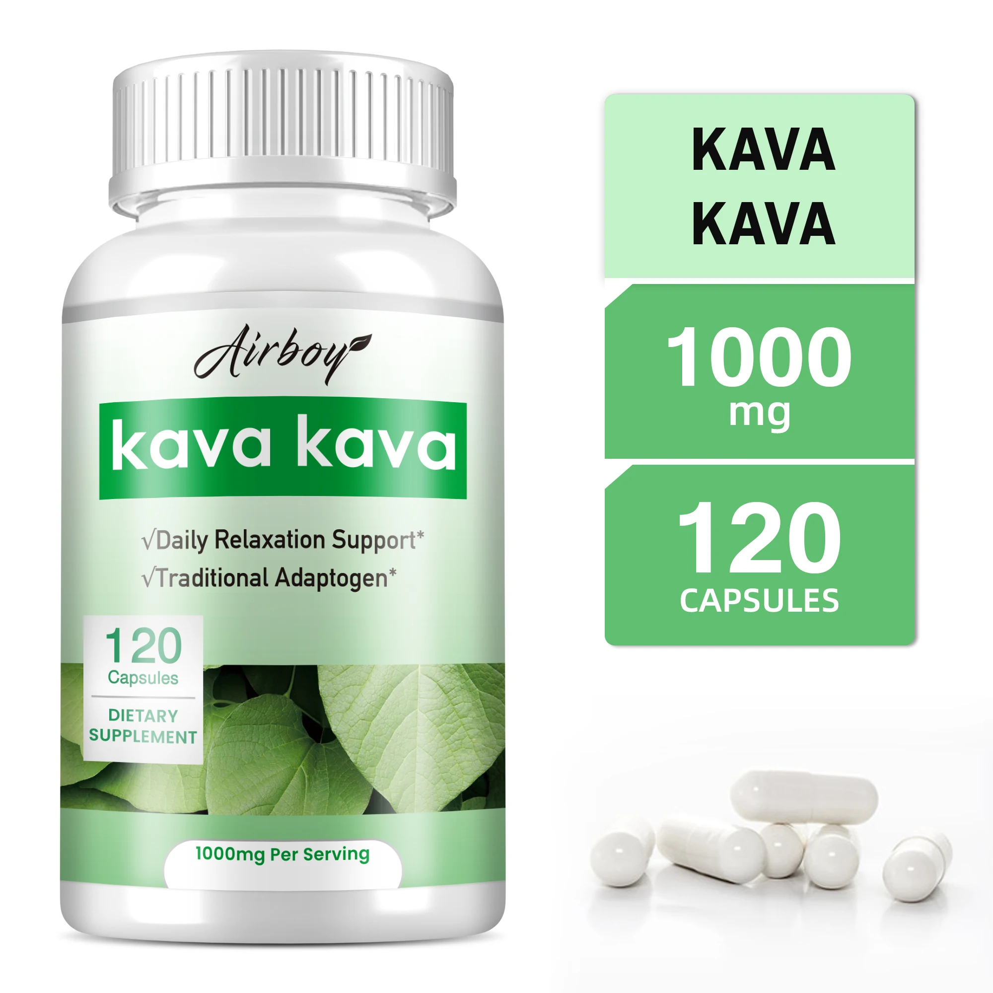 

Mood Booster Supplement - Relax Your Brain, Relieve Stress, Focus and Improve Sleep - 120 Capsules