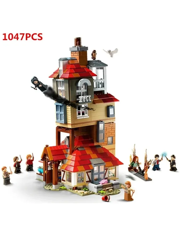 1071pcs attack cave model decoration building block toys suitable for children birthday gift toys  action figures