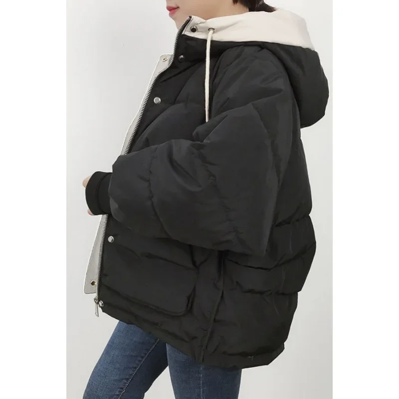 Stylish Cotton-padded Coat Women's 2024 New Size Plus Thickened Puffer Jacket Trendy In Winter Jacket For Students