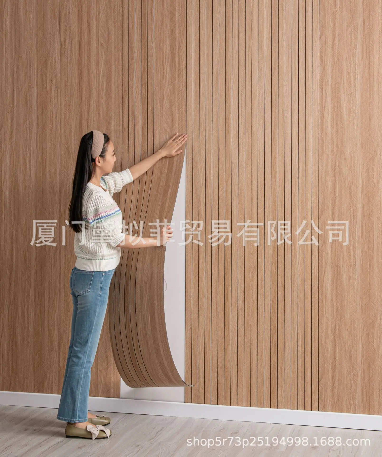 40x300cm 2.8mm Thick Self-Adhesive 3D Wood Wallpaper Set Waterproof Interlocking Panels for Home Decoration Young DIY