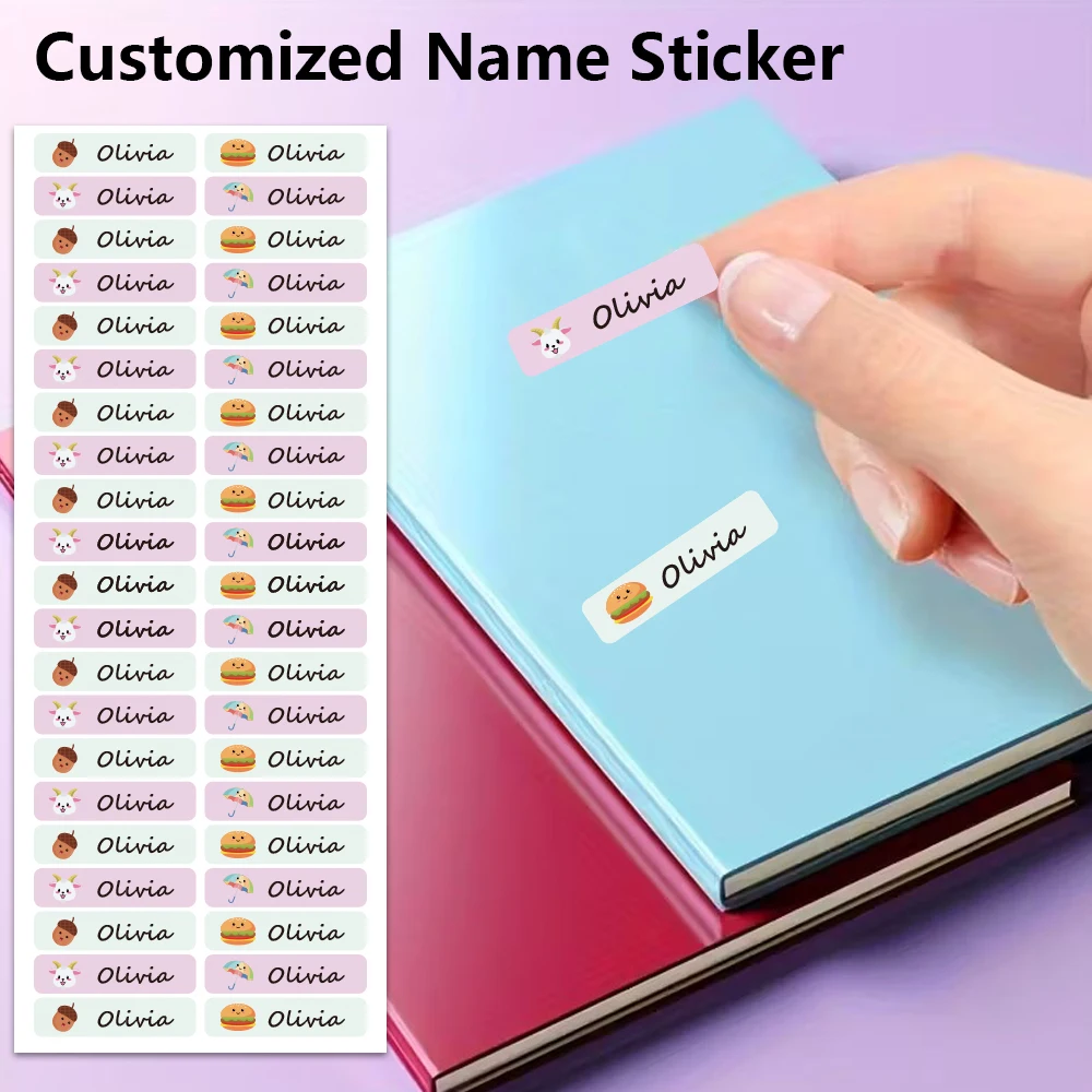 84/168pcs cartoon food Personalized Bottom Sticker Customized Tag Personalized Tag Customized Label Water Cup Tag Custom Patches