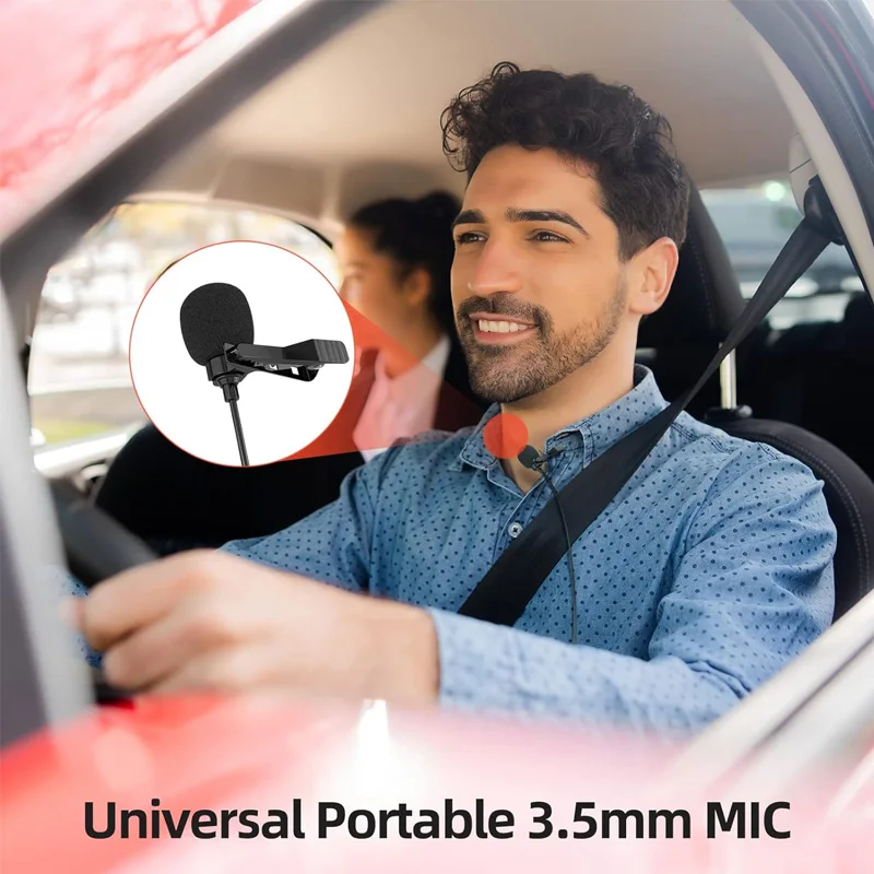 1.5m Mini Portable Lavalier Microphone Hands-free Condenser Clip-on Lapel Mic Wired USB 3.5mm Microfon for Phone for Laptop PC