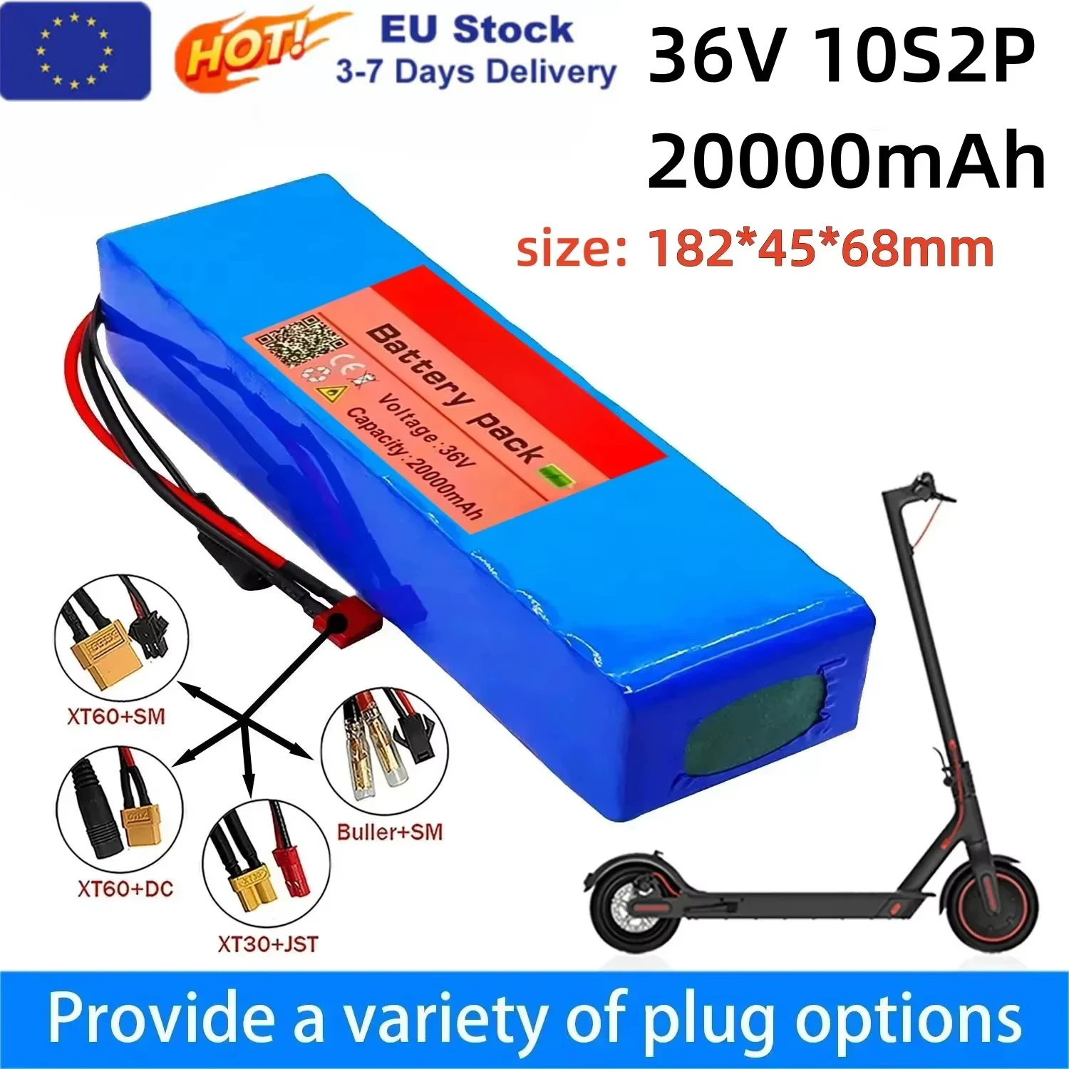 Image of 10S2P 36V 20000mAh 36V Elektroroller-Akku Lithium-Elektroroller 500W Elektroroller-Akku 36V 10s2p Akku