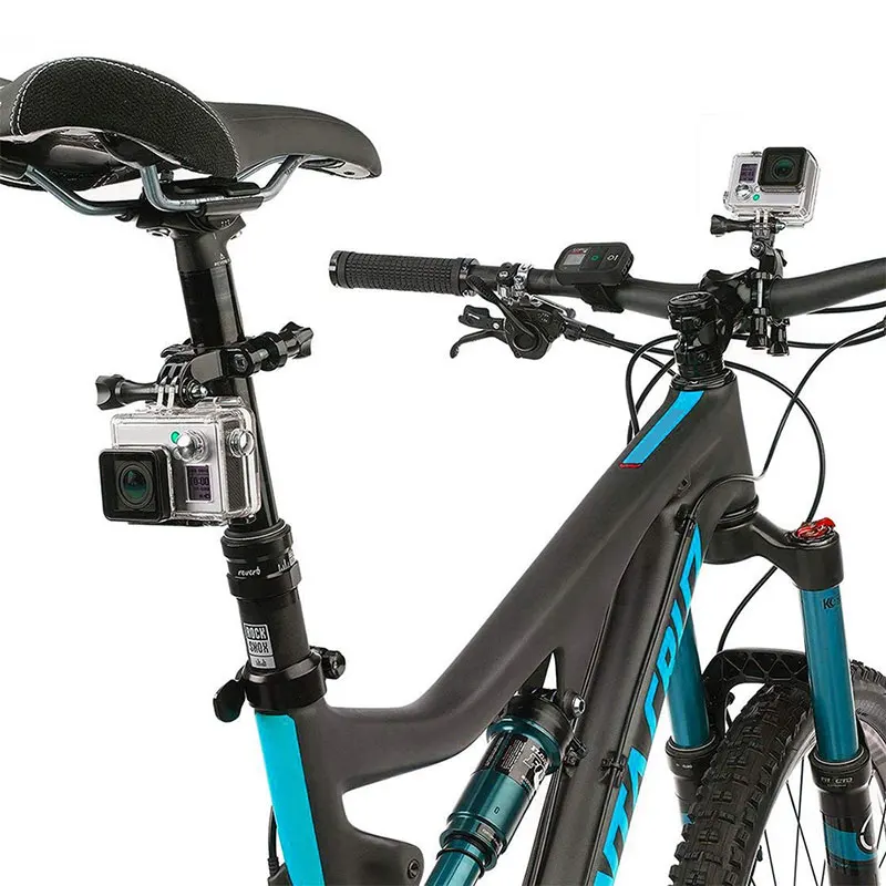 GoPro Hero 11 10 9 8 7 5 용 자전거 핸들 바 카메라 홀더, 액션 카메라 자전거 시트 포스트 마운트 브래킷 삼각대 세트 액세서리