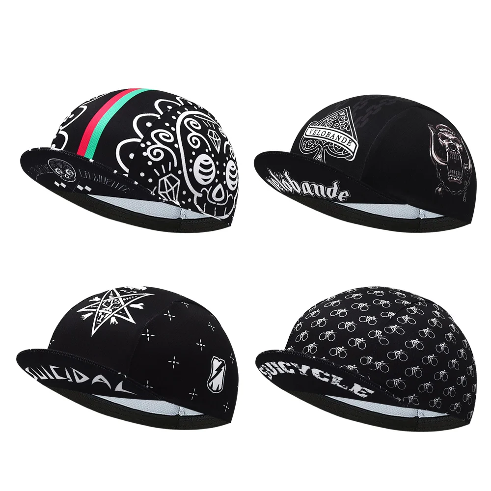 Classic Retro Black Cycling Caps Anti-UV Bike Hat Helmet Liner Men Women Outdoor Bicycle Caps