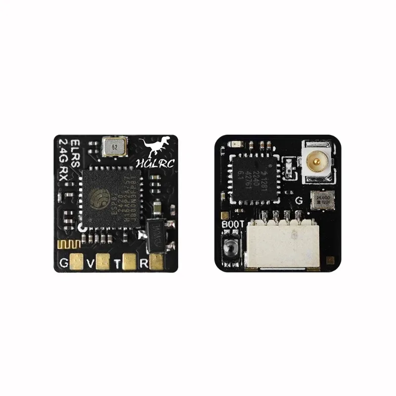 HGLRC ELRS 2.4GHz Receiver, 500Hz Refresh Rate ELRS 3.0 with Omni Antenna for FPV Long Range Drone