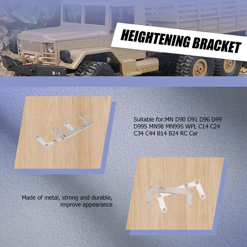 2 Speed Metal Heightening Bracket Raising Bracket for MN D90 D99S MN99S C24 B24 RC Car Upgrade Parts [wvrae34]