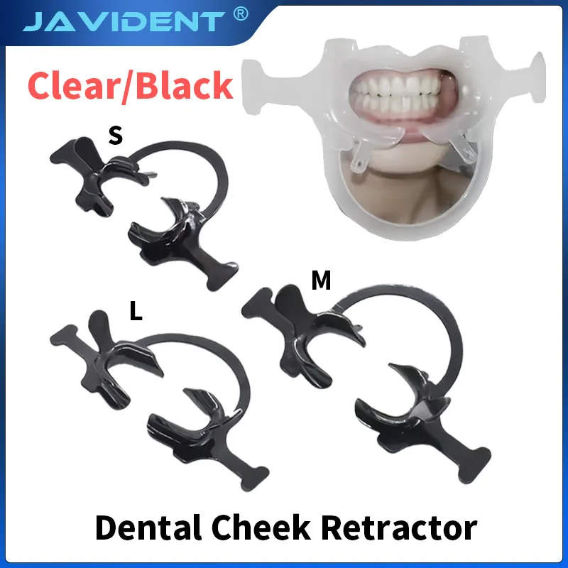 Dental Mouth Opener Transparent Orthodontic Cheek Lip C Type S/M/L Retractor with Handle Professional Dentist Dental Tool