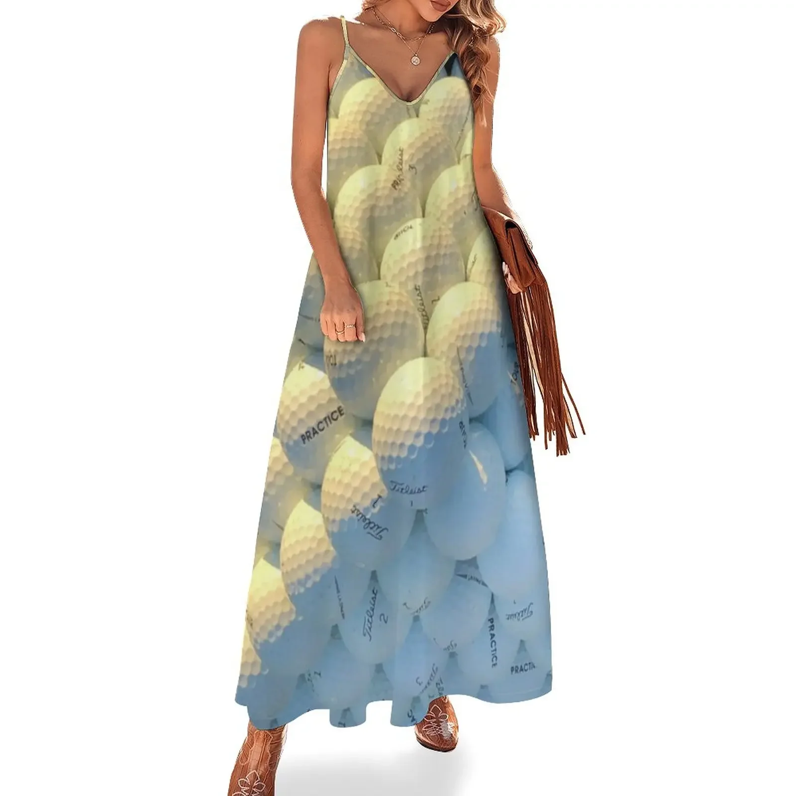 

Golf Balls Sleeveless Dress prom dress 2025 Woman dresses dresses for woman Dress