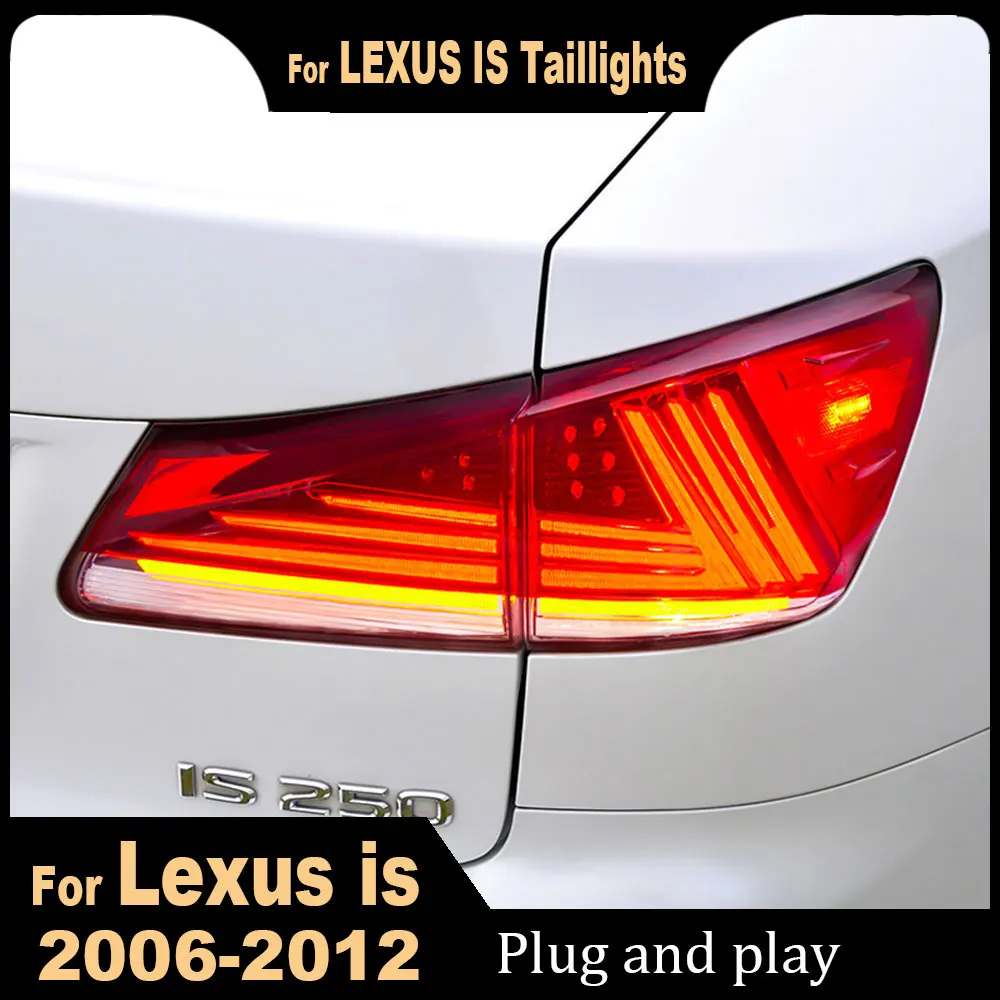 Car TailLight for Lexus is 2006 2007 2008 2009 2010 2011 2012 LED Taillight Assembly Dynamic Sequential Turn Signals DRL Reverse