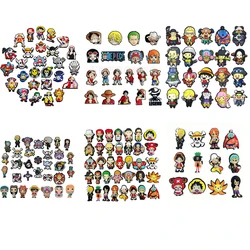 One piece Cartoon PVC Shoe Charms Sandal Accessories Anime Fantasy Adventure Shoe Buckle Decoration for Croc kids gifts