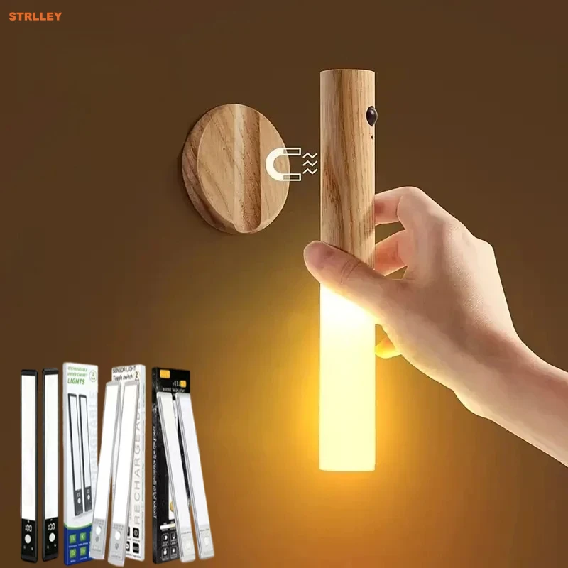 

LED Wall Light Magnetic Suction Lamp Charging Night Charge Smart Staircase Corridor Bedroom Atmosphere Human Body Sensing Light