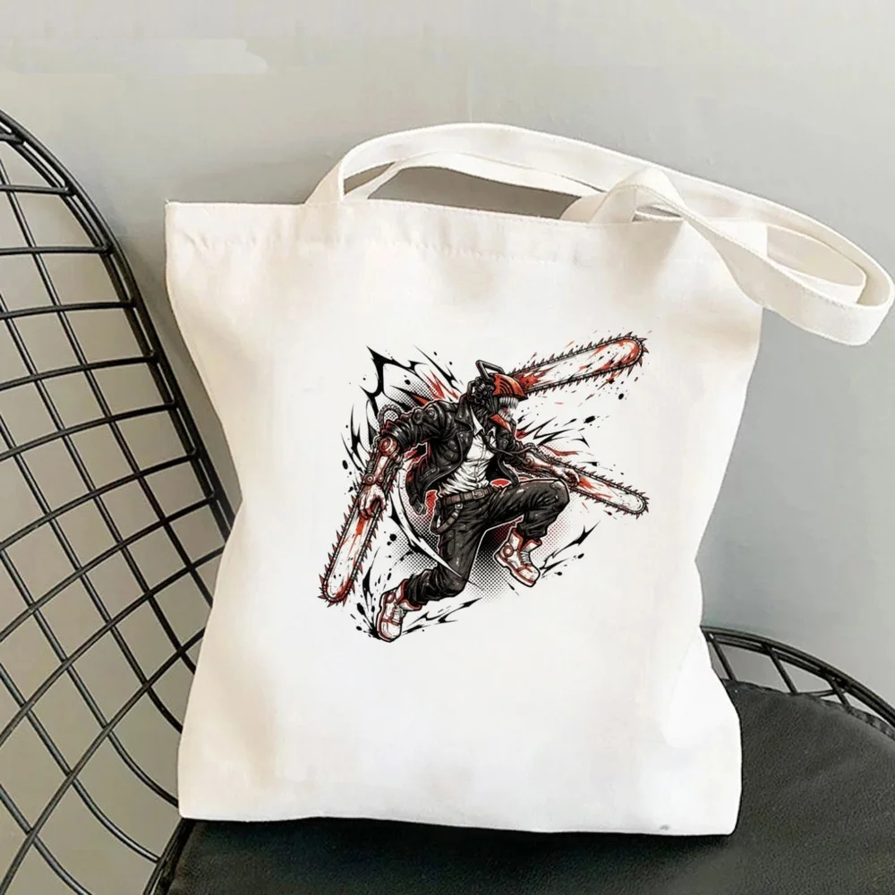 Chainsaw Man tote bag einkaufstasche shoulder  grocery sac cabas shopping femme