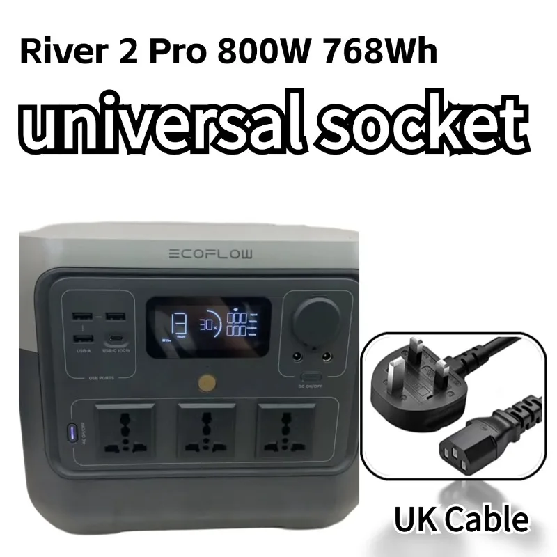 ECOFLOW RIVER 2 Pro Portable Power Station 768Wh, Power Multiple Devices, Recharge 0-80% Within 1 Hour, for Camping, RV, Outdoor