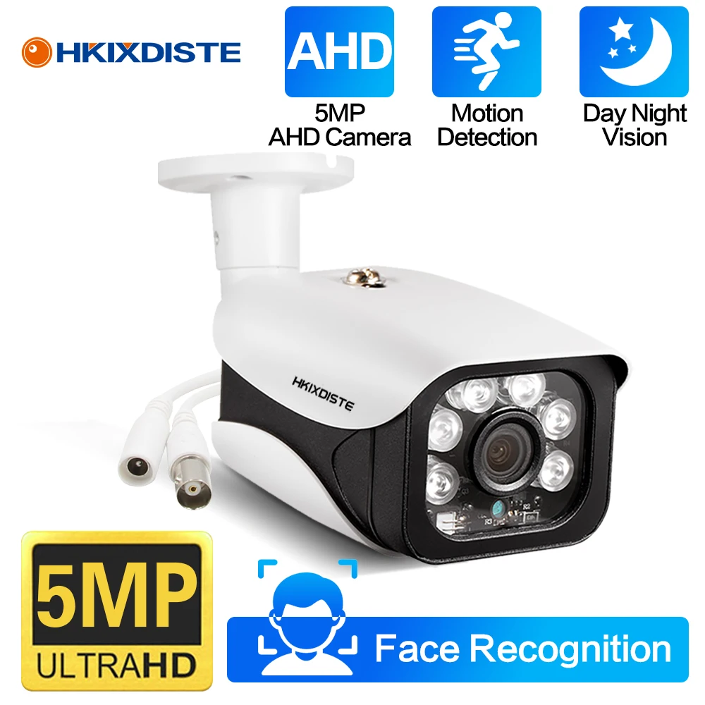 

5-мегапиксельная AHD-камера видеонаблюдения наружная камера Weterproof HD CCTV аналоговая камера дневного и ночного видения BNC камера H.265
