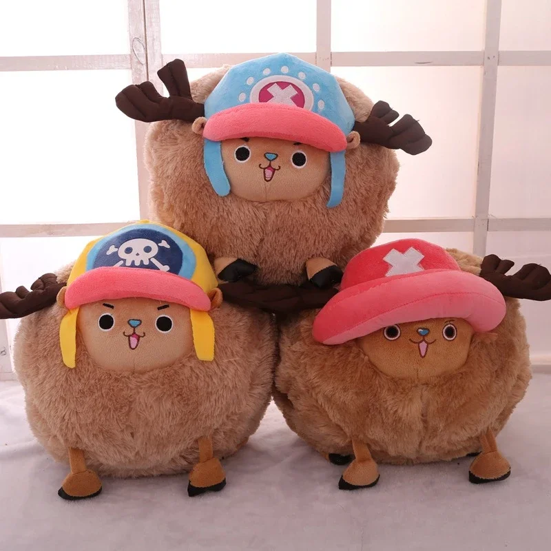 Neuer Kawaii One Piece Chopper verwandelt sich in ein Schaf, kugelförmiges rundes Kissen, Handwärmer, Kissen, Plüschtierpuppe