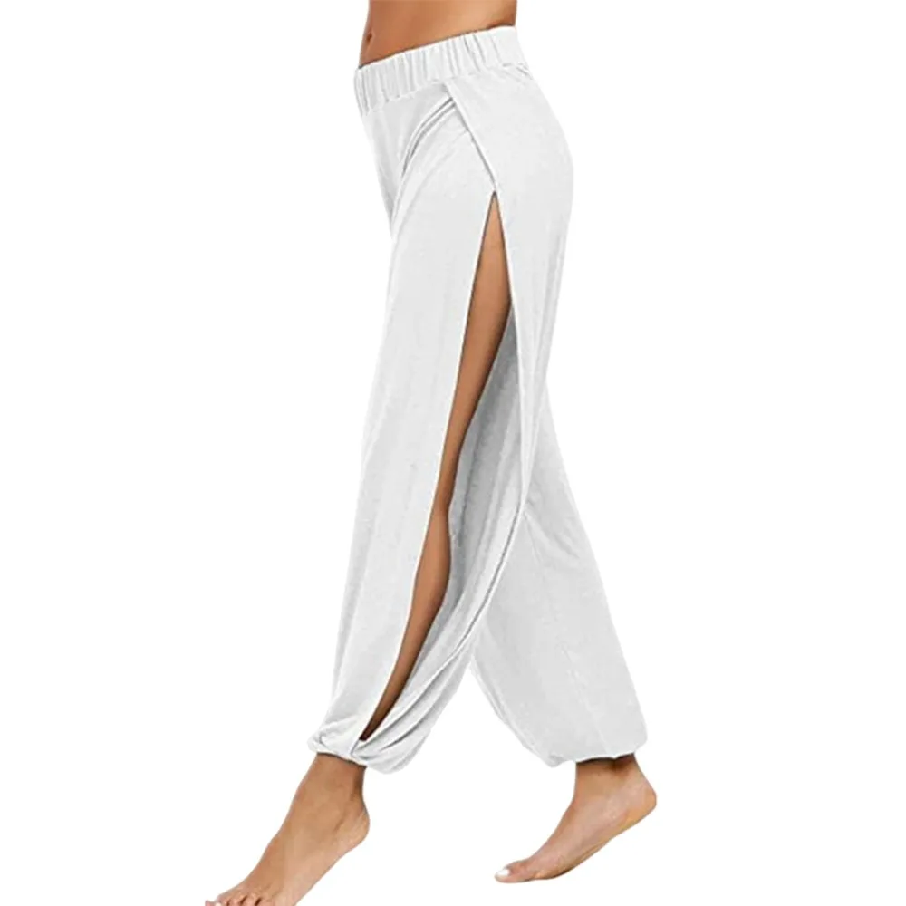 

Fashion Hip Hop Harem Pants High Waist Side Slit Dance Pants Modern Dance Fitness Sports Pants Dance