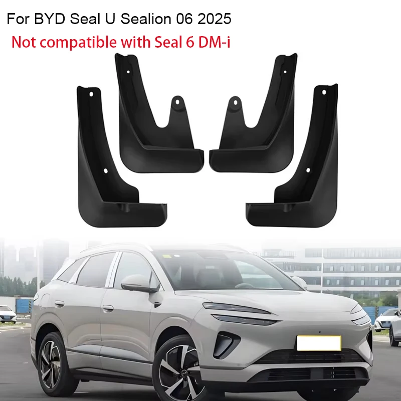 4 Guardabarros para BYD Seal U EV DM-i Sealion 6 PHEV 2025, Protectores Contra Salpicaduras, Guardafangos, Protección Contra Suciedad, Sedimentos de Invierno
