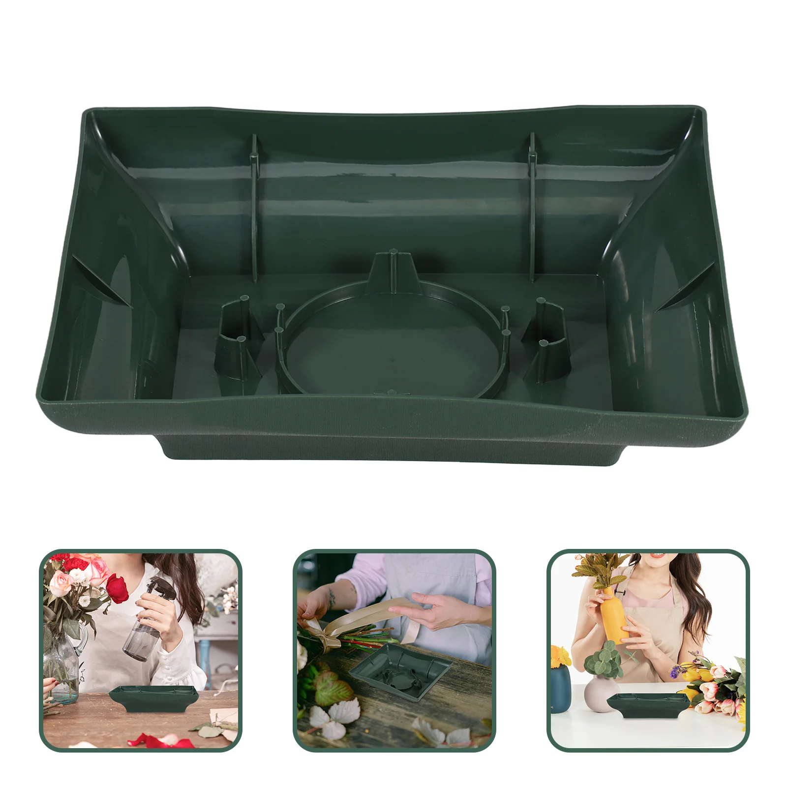 2 pezzi porta fango per fiori vassoio in schiuma floreale supporto per piante disposizione ciotola contenitori per organizzare ciotole materiale per fioristi plastica