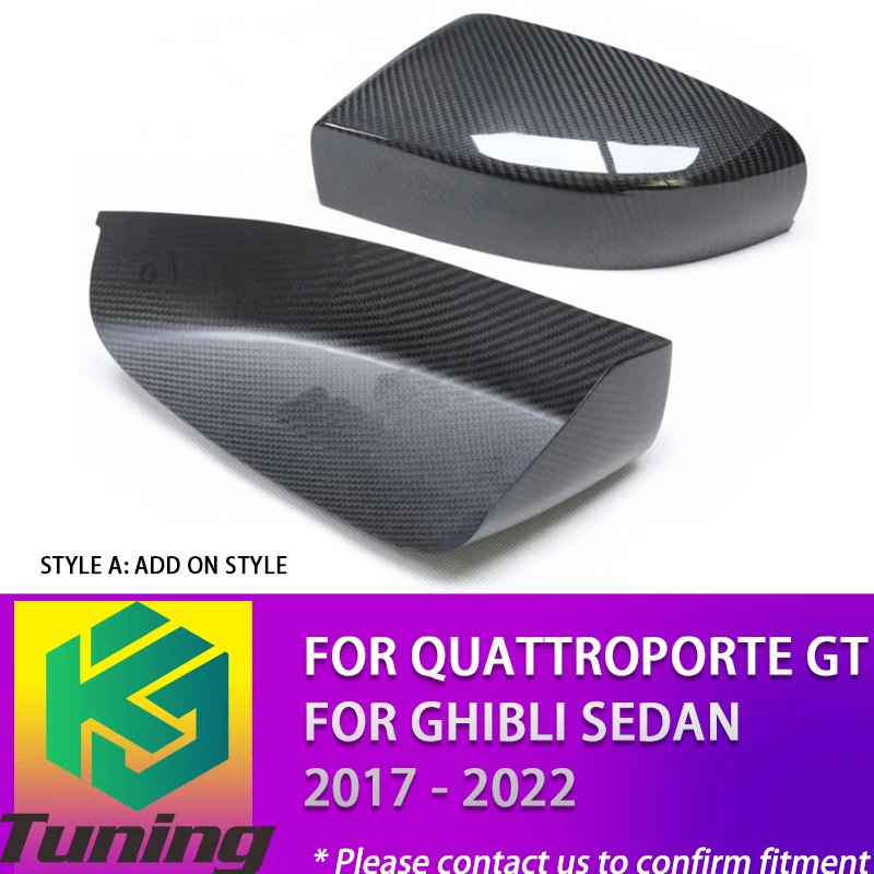 Full Carbon Fiber Rearview Side Door Mirror Cover For Maserati Quattroport GT Ghibli Sedan 2017 2018 2019 2020 2021 2022